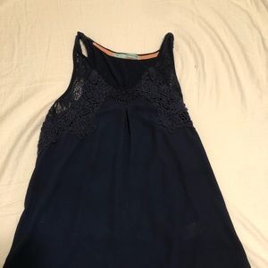 Navy Blue Sleeveless Top